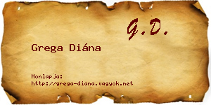 Grega Diána névjegykártya